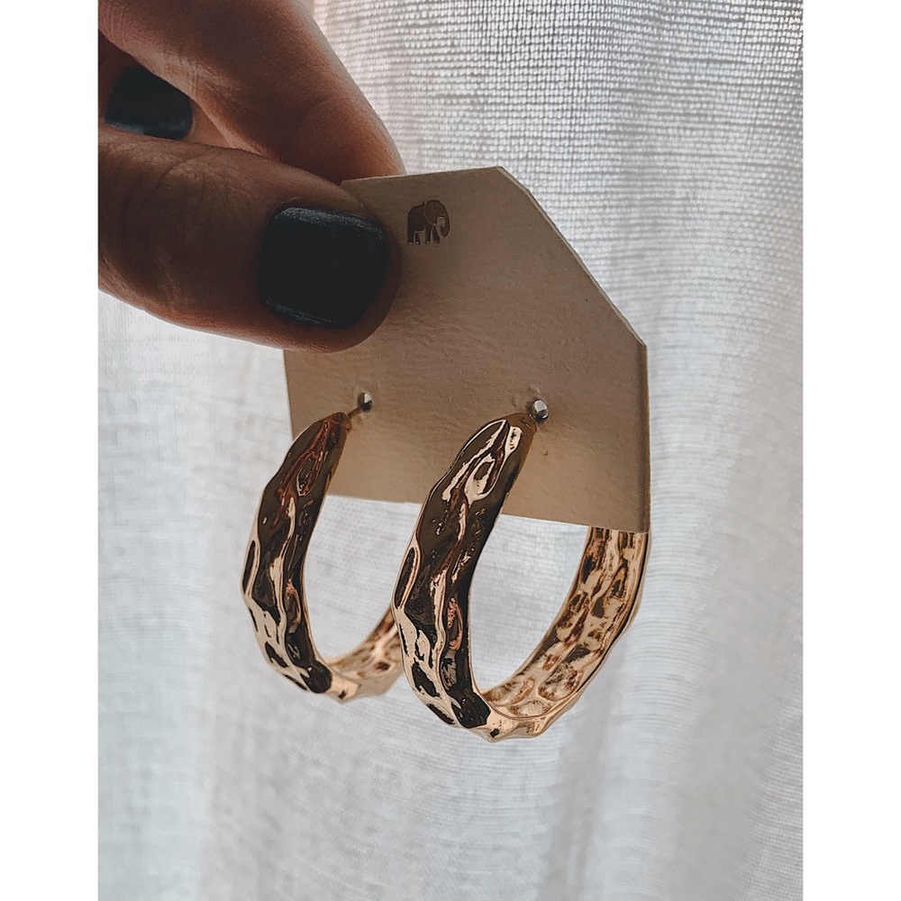 Textured Gold Hoops